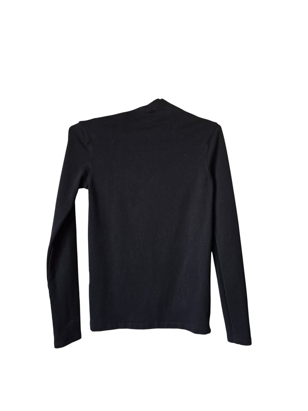 Hannelau black long sleeve mock neck top Size Medium